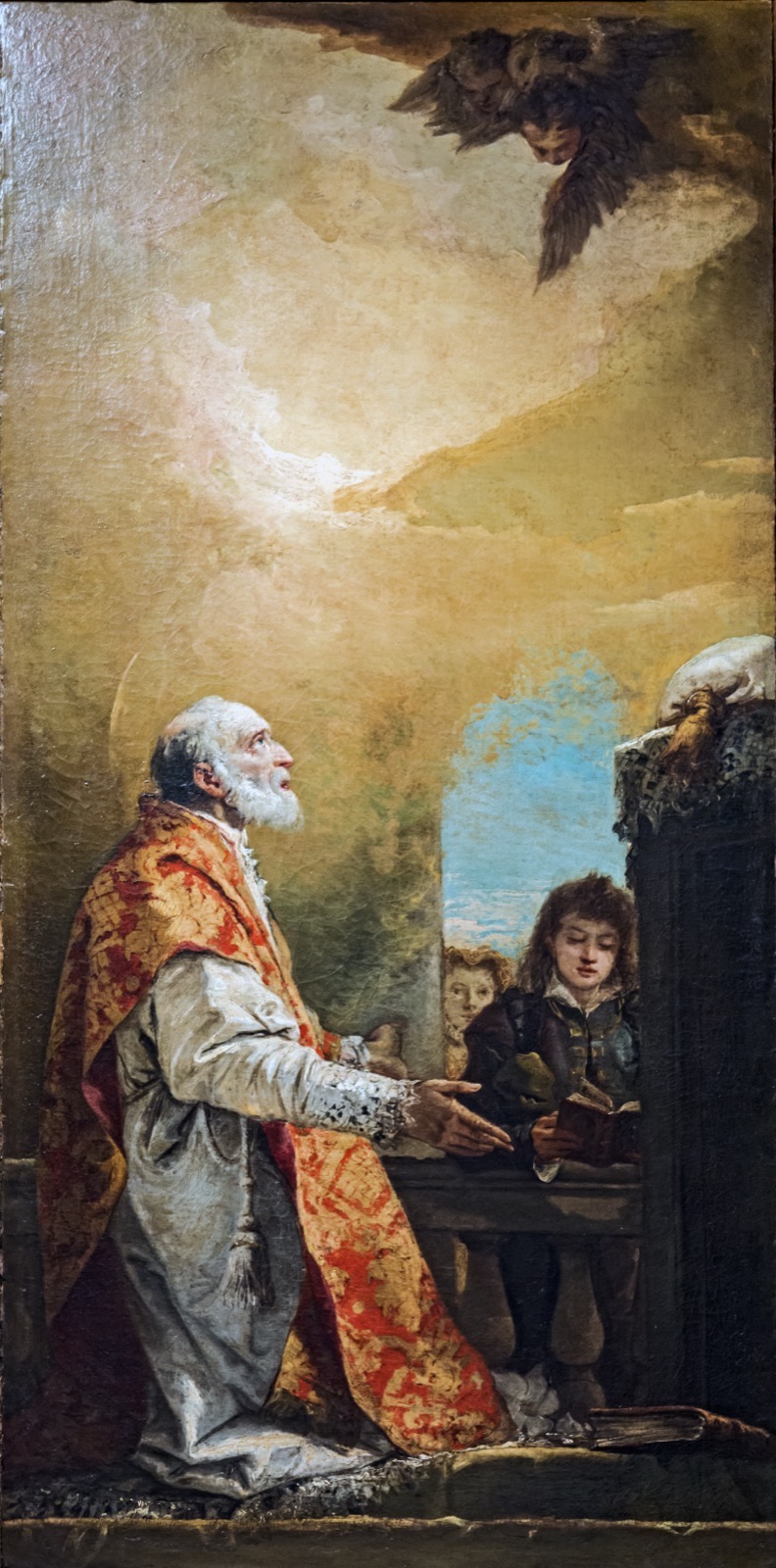 Saint Philippe Néri, tableau de Giandomenico Tiepolo (Oratorio del Crocifisso, Chiesa di San Polo, Venise).